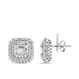 1,69 Karat Baget Pırlanta Küpe