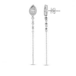 0,40 Karat Baget Pırlanta Küpe