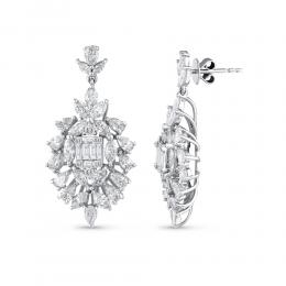 4,66 Karat Tasarım Pırlanta Küpe