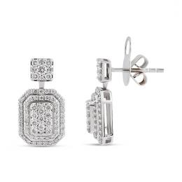 0,87 Karat Tasarım Pırlanta Küpe