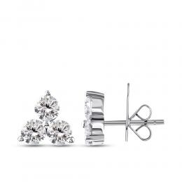 2,00 Karat Tria Pırlanta Küpe