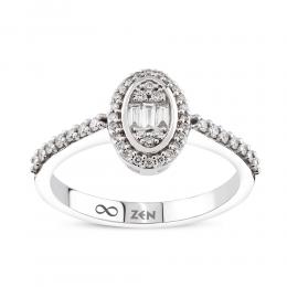 0,27 Karat Baget Pırlanta Yüzük