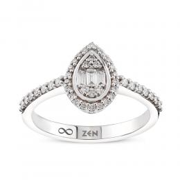 0,28 Karat Baget Pırlanta Yüzük