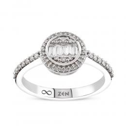 0,30 Karat Baget Pırlanta Yüzük