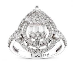 0,77 Karat Baget Pırlanta Yüzük