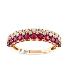 0,93 Karat Pırlanta Yakut Yüzük