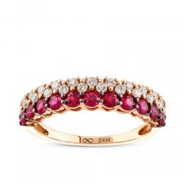 0,93 Karat Pırlanta Yakut Yüzük