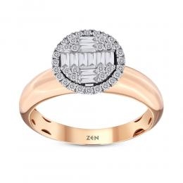 0,38 Karat Baget Pırlanta Yüzük